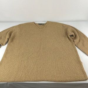Jeanne Pierre lambswool blend gold sweater women’s size 3x pull over vneck party